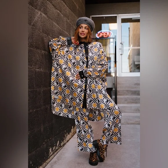 Dressed in LaLa | Lala Satin Playsuit in Groovy Girl | Medium - Picture 3 of 10